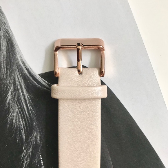 Nude Leather Strap Watch w/ Rose Gold Trim - Picture 3 of 3